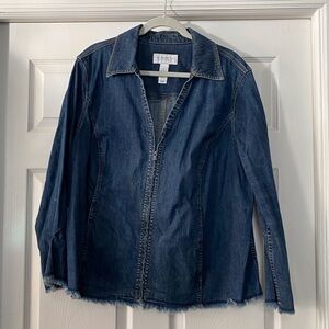 Claiborne Dark Blue Jean Jacket
